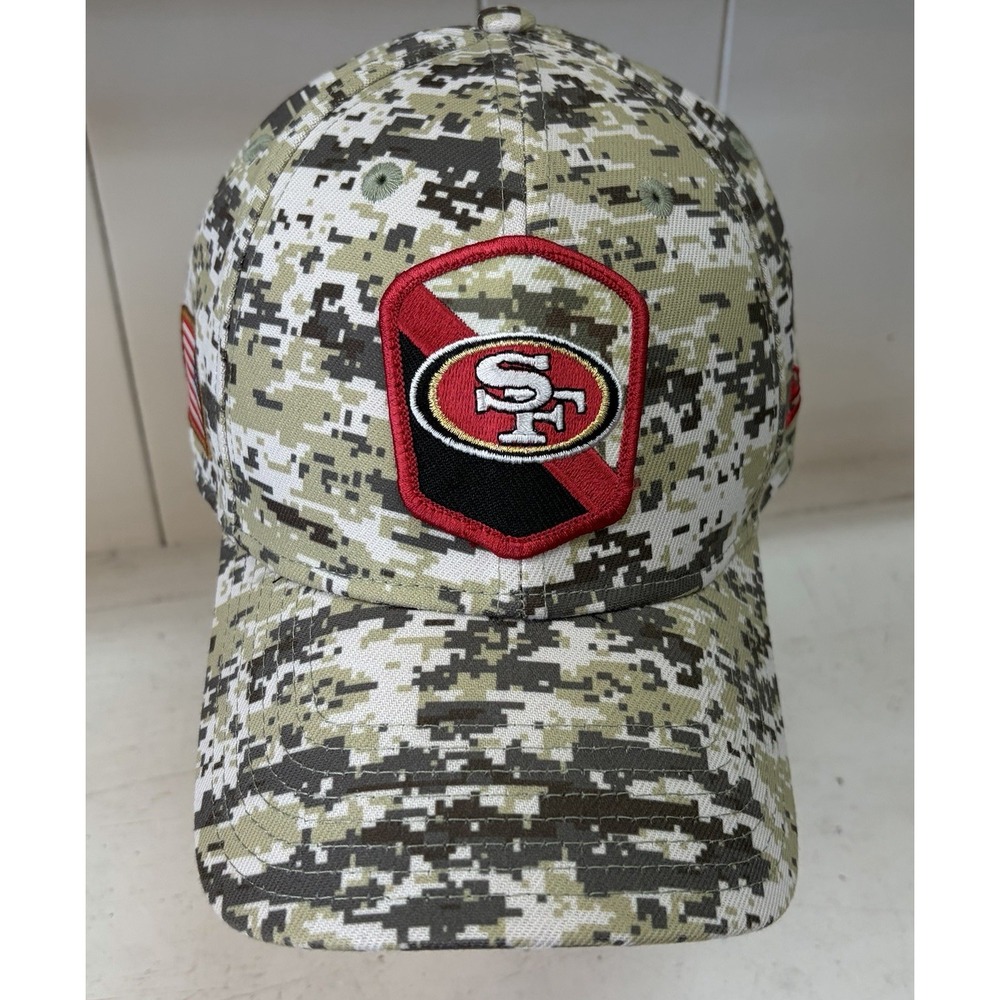 New Era San Francisco 49ers Hat Unisex L/XL Camo NFL Fitted Cap 39THIRTY